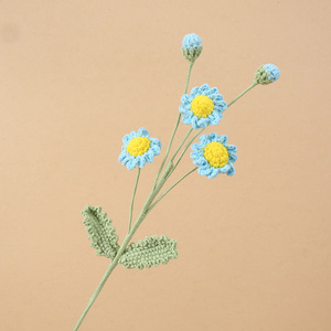 Bouquet de fleurs artificielles en crochet Kexiang, marguerites multi-têtes, décoration fraîche pour la maison, vase, bureau, cadeau - Product Image 4