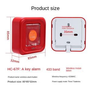 Bocina intermitente de alarma contra incendios 12 / 24V CC con cable de sonido y luz alarma de incendio advertencia bocina de sirena estroboscópica - Product Image 3