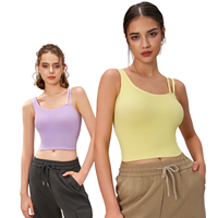 Soutien-gorge de yoga sans manches à bretelles croisées au dos, haute élasticité, rembourré, respirant, antichoc, maintien moyen, pour adultes, taille XL
