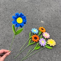 Fleur artificielle tournesol en bâton torsadé fait main, marguerite DIY pour décoration de Noël et de mariage, idéale pour la remise des diplômes et autres occasions