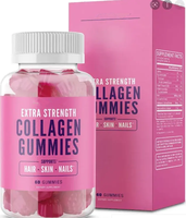 Gummies au Collagène Fraise pour Éclaircir la Peau, Contre l'Acné et les Taches, pour une Peau Lisse et des Cheveux Sains – Compléments de Santé à Marque Blanche