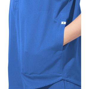 Medical Scrub Tops For Women Mandarin Collar Soft Stretch Sky Blue Relaxed Fit Hospital Uniforms - Product Image 4