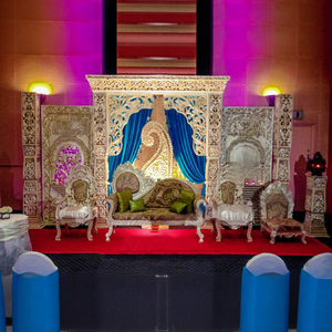 Muslim Nikah Stage Decoration Set Indian Filmy Grand <b>Wedding</b> Stage For Canadian Reception Events - Product Image 1