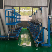 Haute qualité 10m extérieur simple mât en alliage d'aluminium Mobile plate-forme élévatrice électrique ascenseurs ascenseur hydraulique échelle ascenseur à vendre