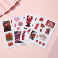 Feuilles d'autocollants en époxy imperméables personnalisées en forme de dessin animé pour coques de téléphone et ceintures – Vente en gros