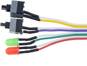 Máy tính để bàn máy tính PC trường hợp cung cấp điện ON OFF push button chuyển ATX phía trước phổ thay thế cáp HDD SW dẫn điện ánh sáng - Product Image 4