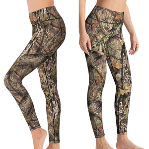 Leggings de chasse taille mi-haute décontractés en maille respirante à séchage rapide extensibles pour activités de plein air, randonnée, camping, course à pied, fitness et entraînement, imprimés - Product Image 1