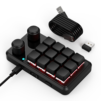 Keyboard Mini Nirkabel 2.4G yang Dapat Diprogram, 12 Tombol, 2 Knob, Hot Swap, Switch Merah Mekanik, Multifungsi, Keypad Makro Kustom