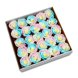 Weihnachts dekorationen 25pcs 3 Bunte Seifen rosen Blume Dekorieren Box Vielzahl von Farben verfügbar Künstliche Blumen