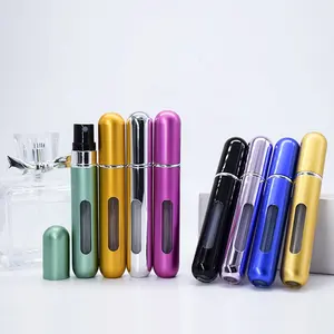 5ml 8ml mini portable refillable perfume bottle perfume spray bottle aluminum atomizer