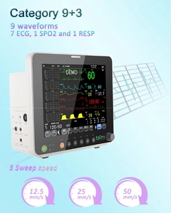BPM-M1208 TFT etco2 dấu hiệu quan trọng bác sĩ thú y Màn hình quan trọng dấu hiệu màn hình thú y multiparameter màn hình - Product Image 3