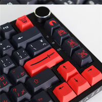 Customized Japanese Bushido Keycaps Durable Pbt 129 Keys Dye-Sub Cherry Profile for 61/87/104/108 Mx Switch Mechanical Keyboard