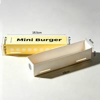 Boîtes à hamburgers jetables écologiques en carton, fabriquées en usine, multi-tailles, anti-graisse, personnalisables pour restaurants et snack-bars