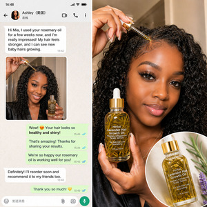 Huile de croissance capillaire à la menthe poivrée, biotine et huile de ricin, marque privée, pour la repousse des cheveux - Product Image 6
