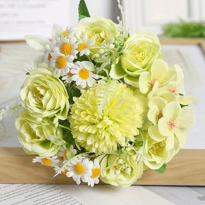 Fleur artificielle haute qualité Rose ménage décoration mariage à la main portant des fleurs bricolage matériaux décoratifs - Product Image 6