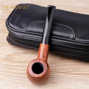 Muxiang Wooden Smoking Pipe Bent Type Solid Rosewood Tobacco Pipe For Personal Gift - Product Image 3