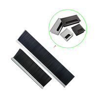 Oeillet de couverture de trou de bureau de réunion de qualité industrielle avec brosse à bande en nylon Brosse industrielle OEM personnalisable