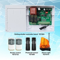 YET804PC 220V Controlador de motor tubular de persiana enrollable Receptor RF Controlador de motor de persiana enrollable con dos controles remotos
