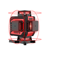 Niveau laser rotatif à faisceau rouge TG 4D, auto-nivelant, 360 degrés, horizontal et vertical, 16 lignes