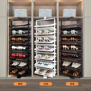 Rotating Shoe Rack 360 Degree Household Stainless Steel Multi-layer Storage Shoe Rack Porch Retractable Rotating Shoe Cabinet - Product Image 6