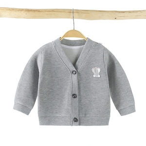 <span class=keywords><strong>Pull</strong></span> en tricot à manches longues pour bébé nouveau-né, garçon ou fille, col en V, 100% coton, motif de dessin animé, respirant, haut décontracté, automne - Product Image 5
