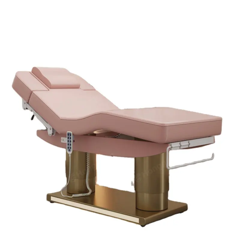 Cama de massagem elétrica para salão de beleza, cama de massagem cosmética, mesa de massagem elétrica usada