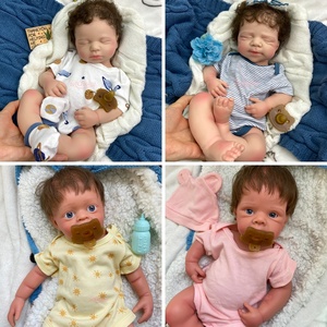 Poupées Reborn Personnalisées avec Cheveux Implantés, Coiffure Bouclée/Droite, Options Multicolores, Poupée Bébé Réaliste en Silicone <span class=keywords><strong>pour</strong></span> Collectionneurs - Product Image 4