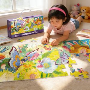 40 Piezas de Rompecabezas de Papel para Niños, Juguete Educativo Temprano, Juego de Rompecabezas con Temas de Dibujos Animados, Set de Rompecabezas Único, Divertido y Brillante - Product Image 5