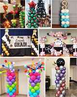 Ensemble de supports pour colonnes de ballons 32 mm en PVC robuste blanc en forme d'arche avec base à eau pour décoration d'événements de mariage, vente en gros