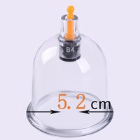 BY Baoyi B03 -5.2cm Épaisses ventouses de Hijama jetables en PS pour thérapie, avec pompe manuelle, pour massage par ventouses, vente en gros