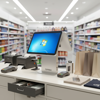 Terminal de point de vente tactile Android Windows 15,6 pouces de haute qualité, caisse enregistreuse, modèle S15 Intel I5, garantie 1 an
