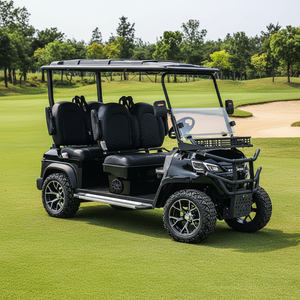 Voiturette de golf électrique tout-terrain 4 places de conception chinoise avec mode de suivi, batterie au lithium, certifiée CE, moteur AC 5KW - Product Image 1