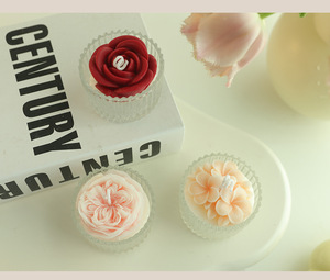 Los regalos creativos hechos a mano más vendidos Regalos florales Tazas de velas de aromaterapia creativas - Product Image 2