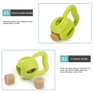 Jouet interactif écologique pour animaux de compagnie, en TPR, balle à mâcher en forme de <span class=keywords><strong>fromage</strong></span>, résistant aux morsures pour chiens - Product Image 5