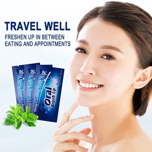 Mint Flavor Gel Oral Brush Ups Multi-Purpose Dental Care and <b>Teeth</b> <b>Whitening</b> Wipes Bag Shape for Convenient Cleaning - Product Image 5