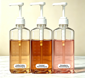 1100ml Graduated PET Syrup <b>Pump</b> Bottle Set 5cc 8cc 10cc Quantitative Dispenser Bottle For Coffee Syrup Honey Sauce - Product Image 3
