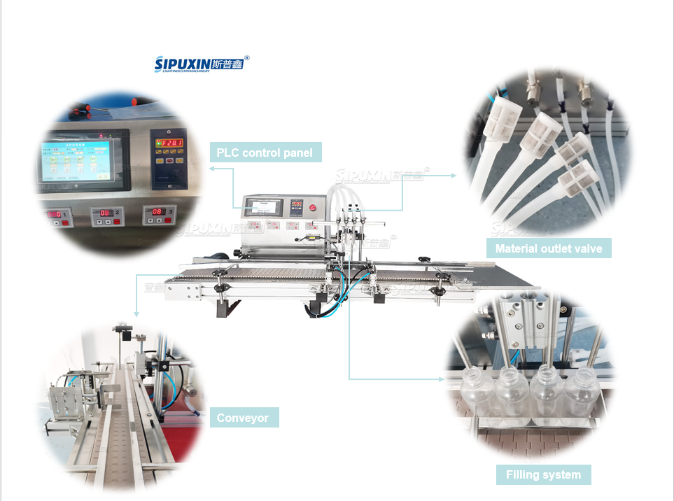 High accuracy filling equipment 4 heads juice shampoo honeysuckle dew liquid syrup liquid filling machine