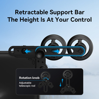 Support de téléphone de voiture rotatif à 360°, flexible, étanche, avec base magnétique puissante, utilisation à une main, hauteur réglable