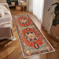 High Quality Crystal Velvet Printing Low Pile PET Friendly Runner Rug Long Narrow Floor Carpet Hallway Corridor Non Slip Jelly