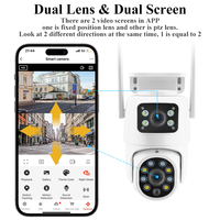 Caméra de sécurité solaire Wifi Tuya à double objectif, détection de mouvement, alarme de liaison, 4K 8MP, carte SIM 4G, enregistrement sur carte TF, H.265, IP66