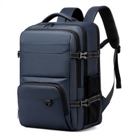 Sac à dos d'ordinateur portable pour voyages d'affaires, grande capacité, multi-poches, imperméable, avec logo personnalisé, pour hommes et femmes