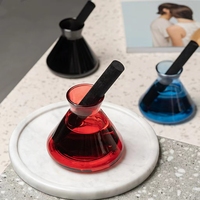 Bouteille diffuseur en verre à roseaux de différentes tailles, vide, pour emballage, en forme de cône, pour parfum