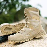 Bottes tactiques montantes en cuir suédé, légères, résistantes aux perforations, avec absorption des chocs, pour la randonnée, l'escalade et le travail – Vente directe usine