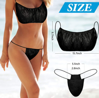 Ensemble soutien-gorge et culotte jetables en non-tissé pour salon de beauté, doux, respirant, respectueux de la peau, pour bronzage, spa, voyage, hôtel