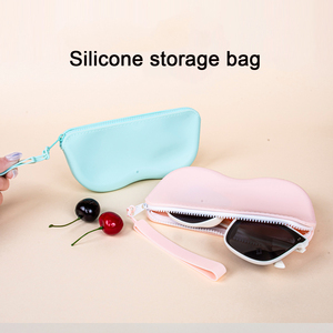 Portable Silicone <b>Bag</b> With Wrist Strap Protective Cover <b>Waterproof</b> <b>Bag</b> Eyewear Storage Pouch - Product Image 2