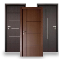 Porte intérieure en bois plaqué personnalisée, porte de salle de bain en WPC, porte de chambre à coucher en bois massif, porte de chambre à coucher moderne, porte intérieure en MDF pour la maison