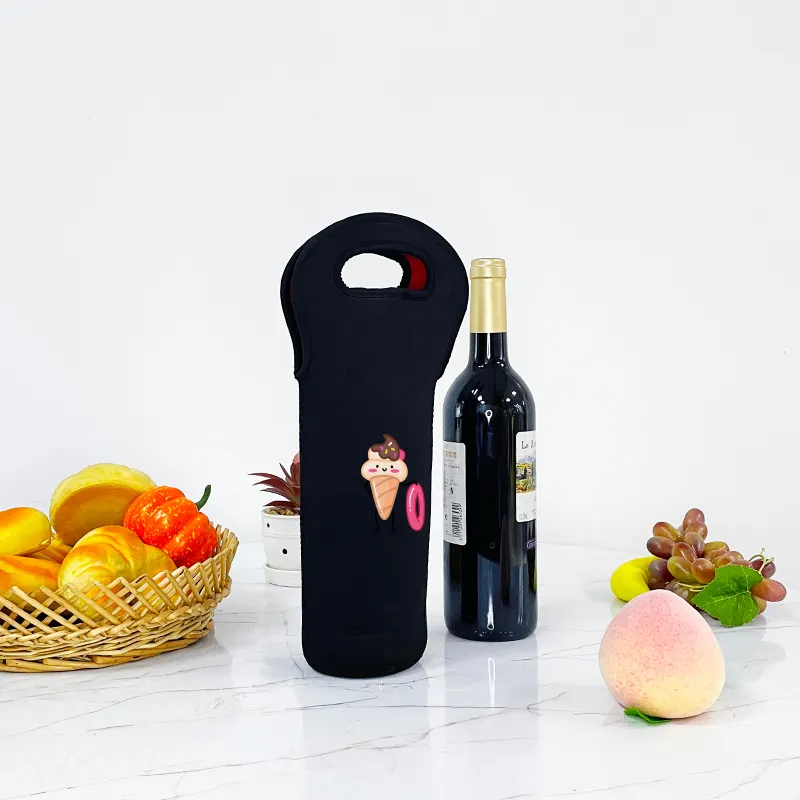 2024 Custom Logo Printing Personzliaed Wholesale Cheap New Design Reusable Neoprene Tote bag for Bottle Wine Can