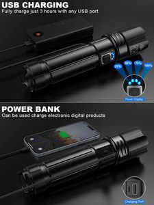 ไฟฉายแบบชาร์จไฟได้ 990 ลูเมนส์ กำลังสูง ความจุ 5000mAh กันน้ำ พกพาสะดวก สำหรับตั้งแคมป์ เดินป่า รุ่น WADE-JS - Product Image 4