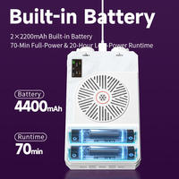 Lumière d'appoint V25RGB avec batterie 4400 mAh pour caméra, vlog et diffusion en direct