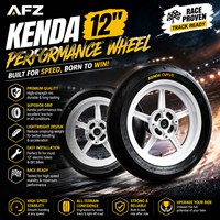 Kit de roues Supermoto de 12 pouces avec pneus tubeless Kenda Curve pour moto électrique tout-terrain et usage urbain
